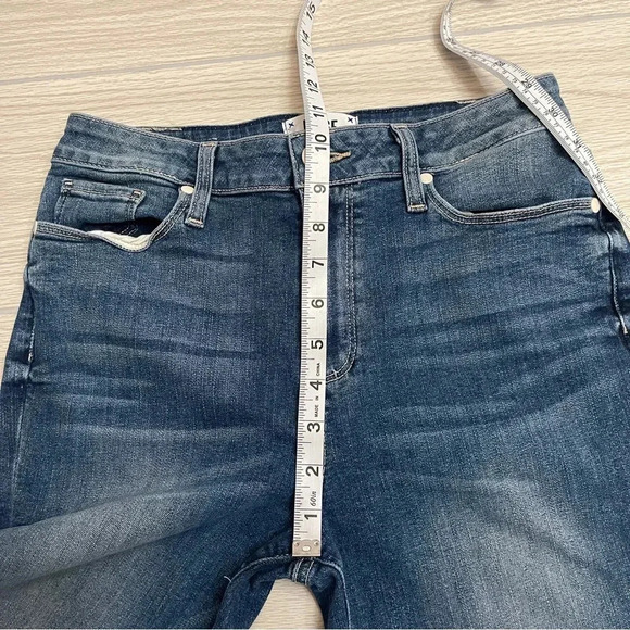 PAIGE Hoxton Straight High Rise Ankle Frayed Curved Bottom Hems Women’s Size 29 - Picture 14 of 16